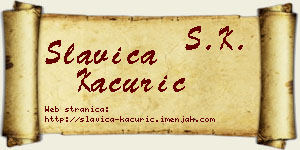 Slavica Kaćurić vizit kartica